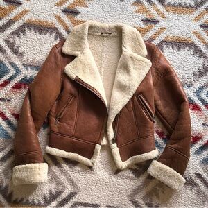 Bod & Christensen Genuine Shearling Aviator Jacket